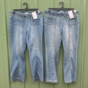 Women’s Seam Front Bootcut Denim Pants 2-Pack Size XL